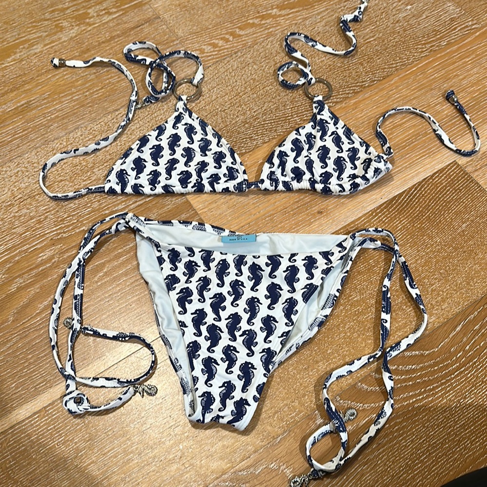 LeTarte Maui Hawaii Bikini-Rare Seahorse Pattern